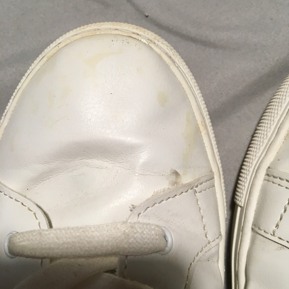 J Crew womens sneakers white w/ silver and gold stripes Size 9.5 - Picture 8 of 8